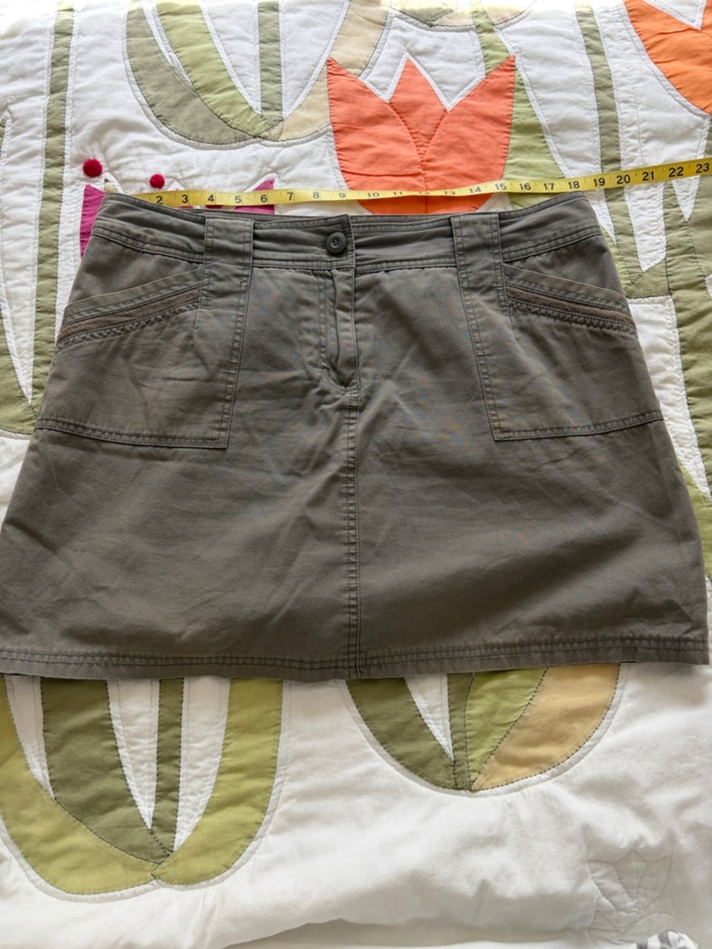 Reitmans Skort Casual Olive Green Utility Skirt